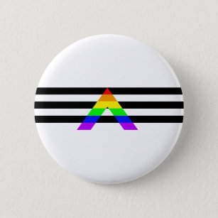 Straight Ally Flag  Button
