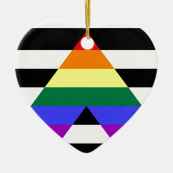 Straight Ally Flag Ceramic Ornament by Moma_Art_Shop at Zazzle