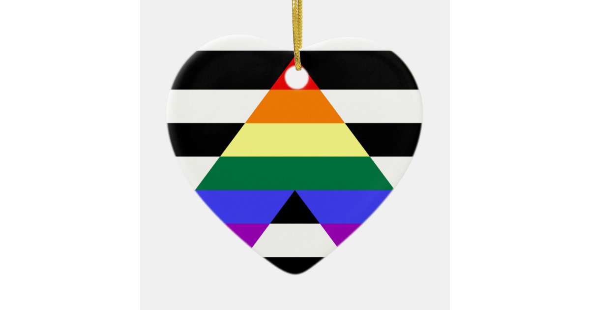 Straight Ally flag Ceramic Ornament | Zazzle