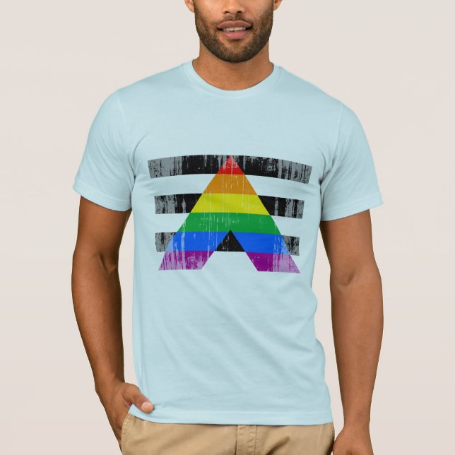 Straight Ally Flag distressed.png T-Shirt (Front)