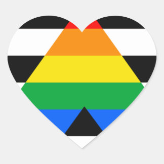 Straight Ally Flag Heart Sticker