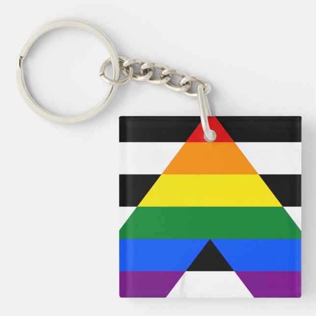 Straight Ally Flag Keychain (Front)