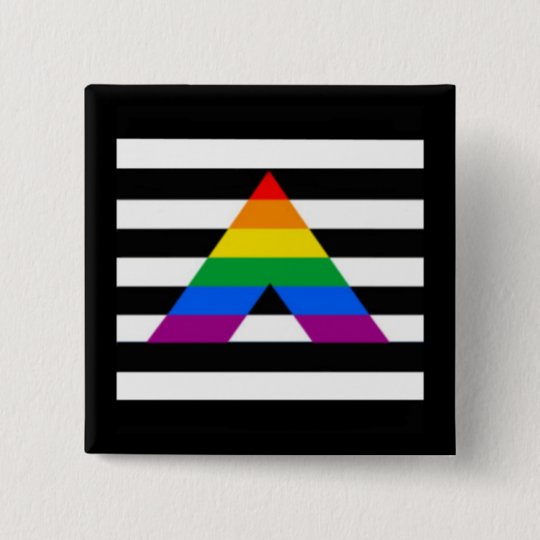 Straight Ally Flag Lgbt Gay Supporter Button 8162