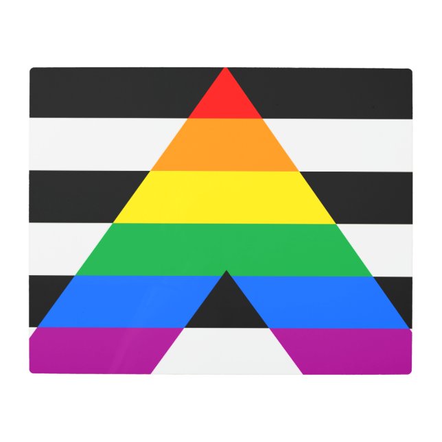 Straight Ally Flag Metal Print (Front)