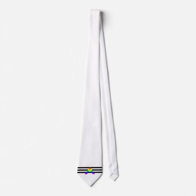 Straight Ally Flag  Neck Tie (Front)