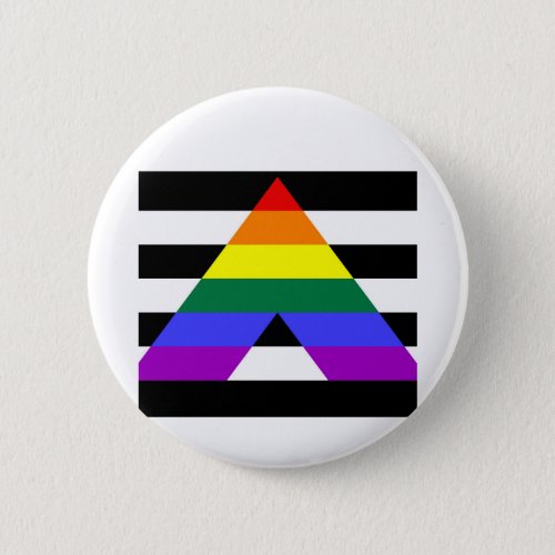 Straight Ally flag Pinback Button