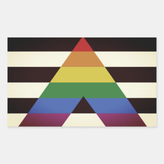 Straight Ally Flag Rectangular Sticker