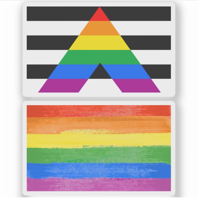 Straight Ally Flag Sticker (Front)