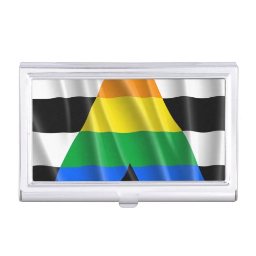 STRAIGHT ALLY FLAG WAVY DESIGN _ 2014 PRIDEpng Case For Business Cards