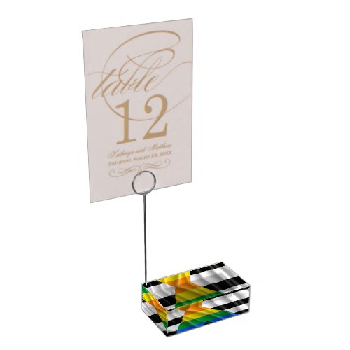 STRAIGHT ALLY FLAG WAVY DESIGN _ 2014 PRIDEpng Table Card Holder