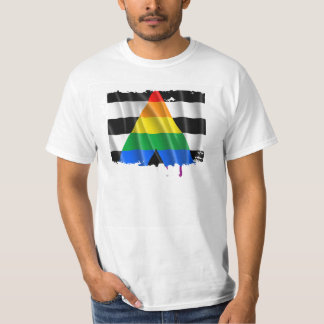STRAIGHT ALLY FLAG WAVY DESIGN T-Shirt