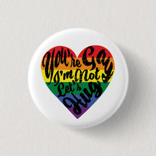 Straight Ally Hug Button
