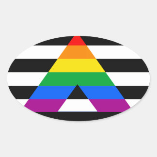 STRAIGHT ALLY PRIDE 2014 PRIDE OVAL STICKER