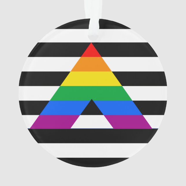 STRAIGHT ALLY PRIDE 2014 PRIDE.png Ornament (Back)