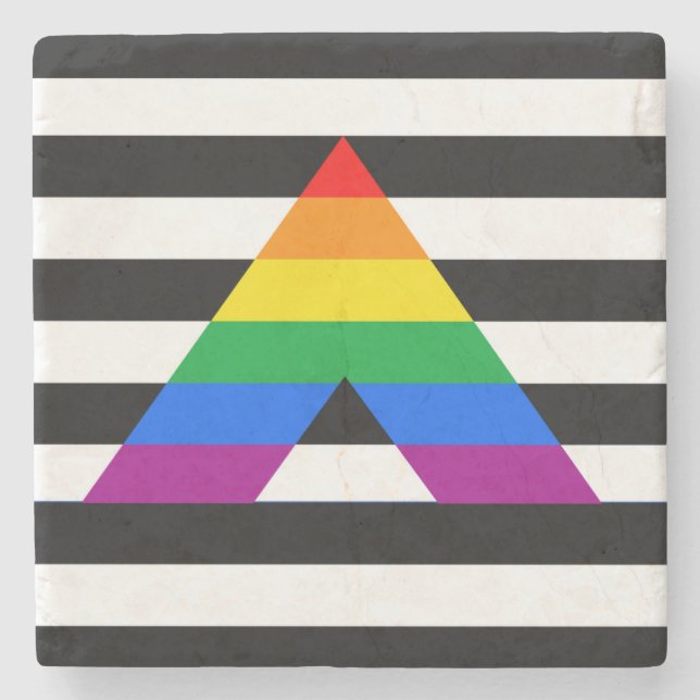 STRAIGHT ALLY PRIDE 2014 PRIDE.png Stone Coaster (Front)