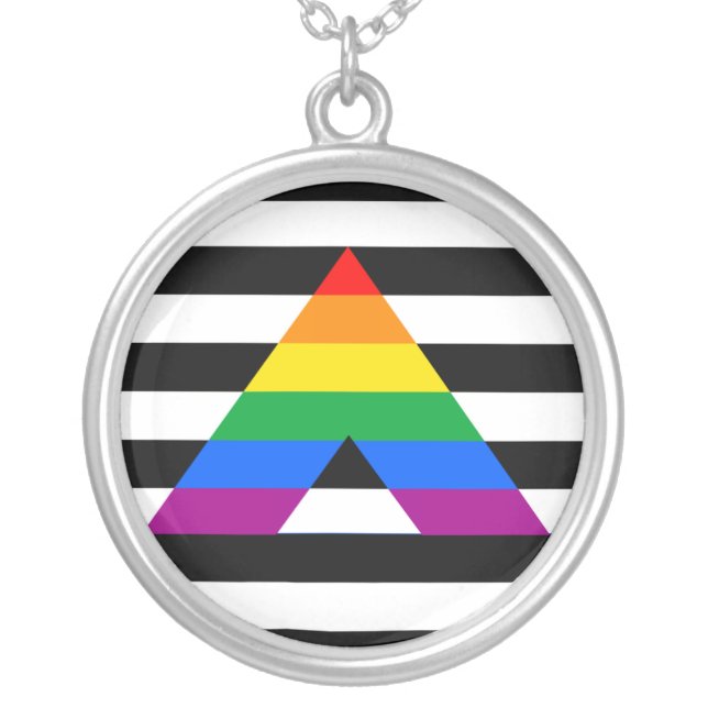 STRAIGHT ALLY PRIDE 2014 PRIDE SILVER PLATED NECKLACE (Front)