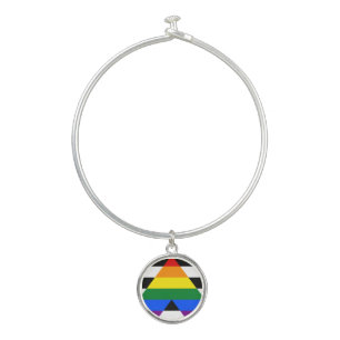 Straight Ally Pride Bangle Bracelet
