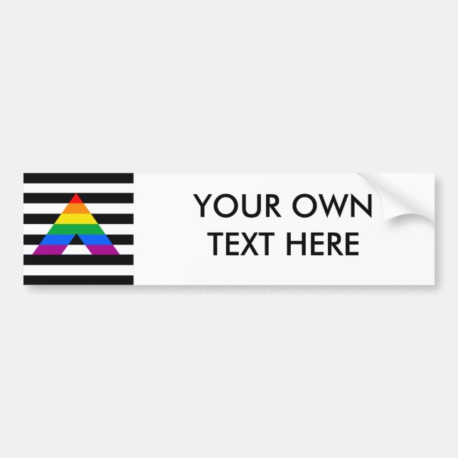 Straight Ally Pride Bumper Sticker (Front)
