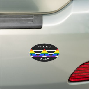 Straight Ally Pride Car Magnet