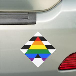 Straight Ally Pride Car Magnet