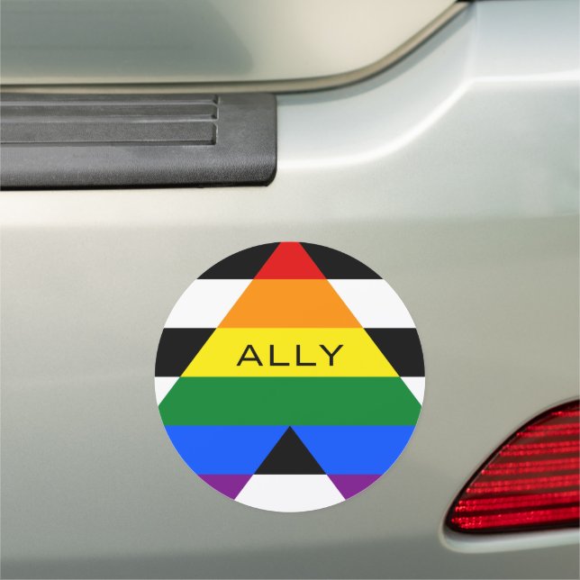 Straight Ally Pride Car Magnet (In Situ)