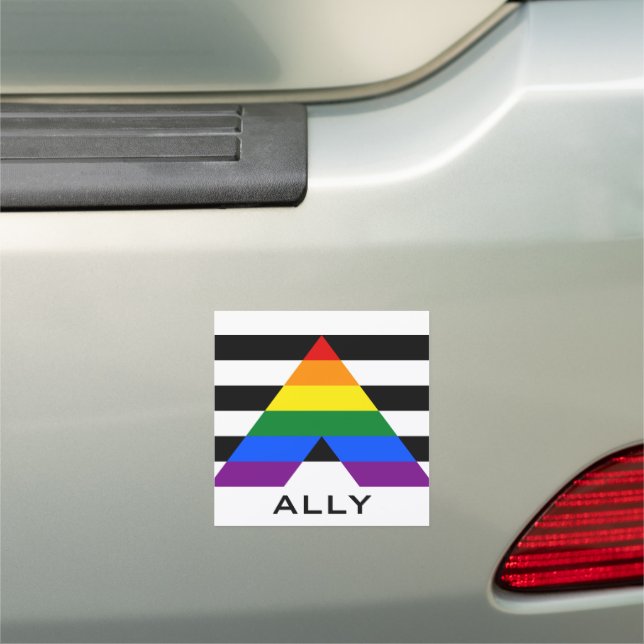 Straight Ally Pride Car Magnet (In Situ)