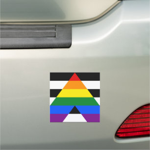 Straight Ally Pride Car Magnet