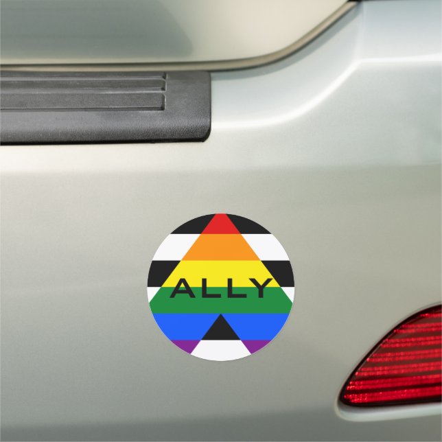 Straight Ally Pride Car Magnet (In Situ)