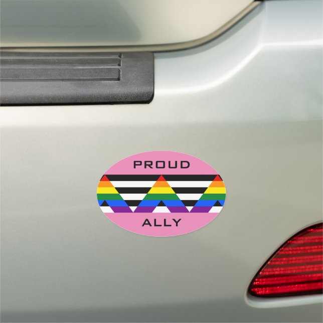 Straight Ally Pride Car Magnet (In Situ)