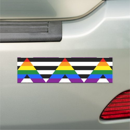 Straight Ally Pride Car Magnet