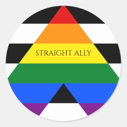 Straight Ally Pride Classic Round Sticker