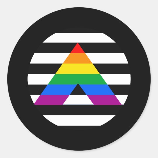 Straight Ally Pride Classic Round Sticker | Zazzle.com