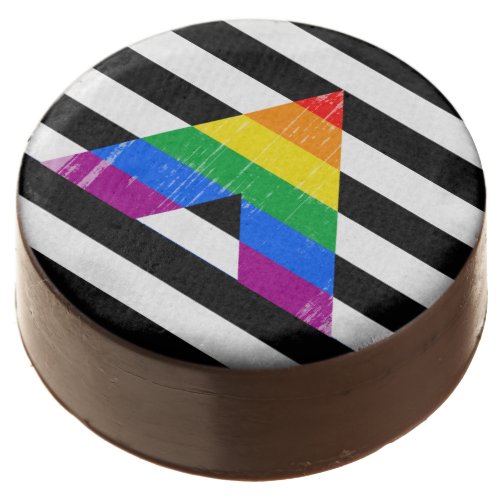 Straight Ally Pride distressedpng Chocolate Dipped Oreo