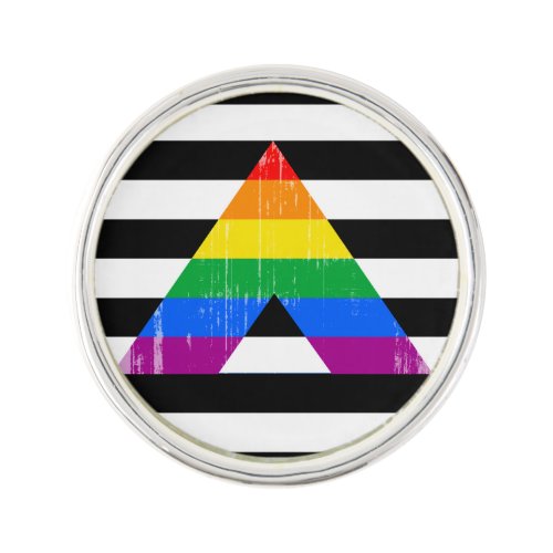Straight Ally Pride distressedpng Lapel Pin