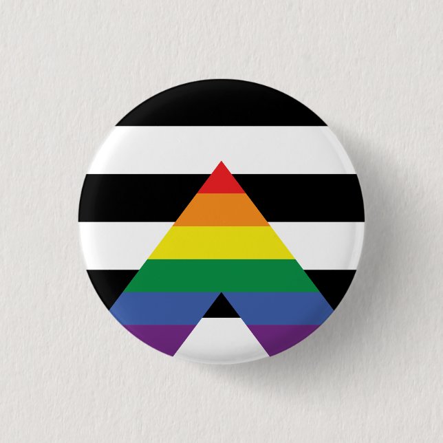 Straight Ally Pride Flag Button (Front)