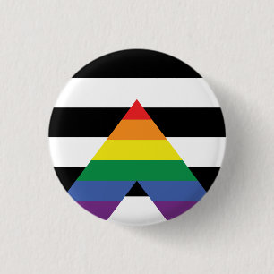 Straight Ally Pride Flag Button