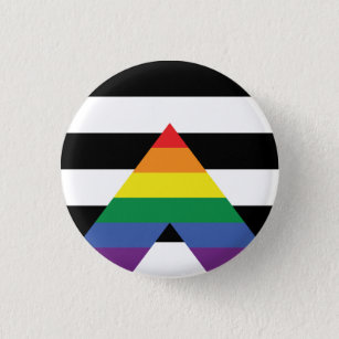 Straight Ally Pride Flag Button