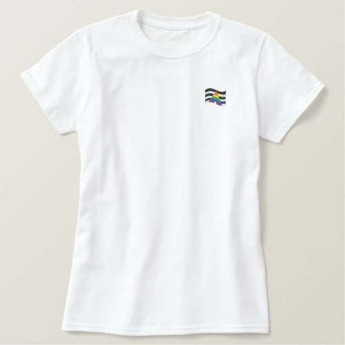 Straight Ally Pride Flag Embroidered Shirt