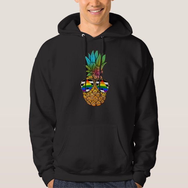 Straight Ally Pride Flag  Pineapple Straight Ally Hoodie (Front)