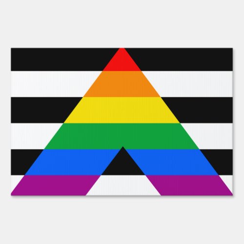 Straight Ally Pride Flag Sign