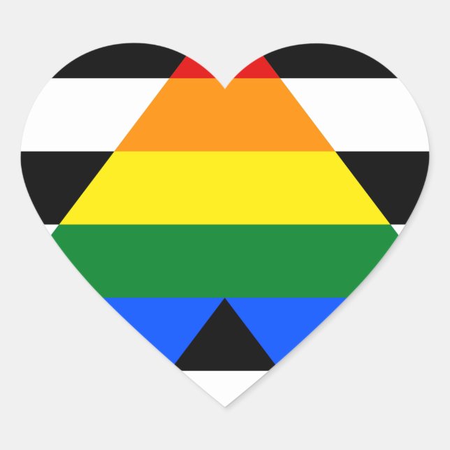 Straight Ally Pride Heart Sticker (Front)