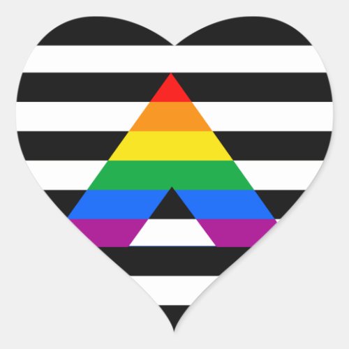 Straight Ally Pride Heart Sticker