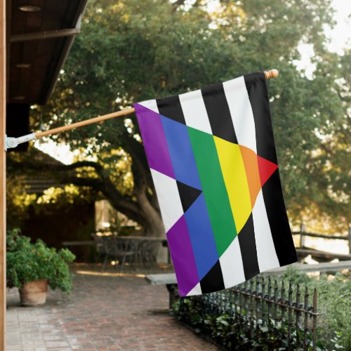 Straight Ally Pride House Flag