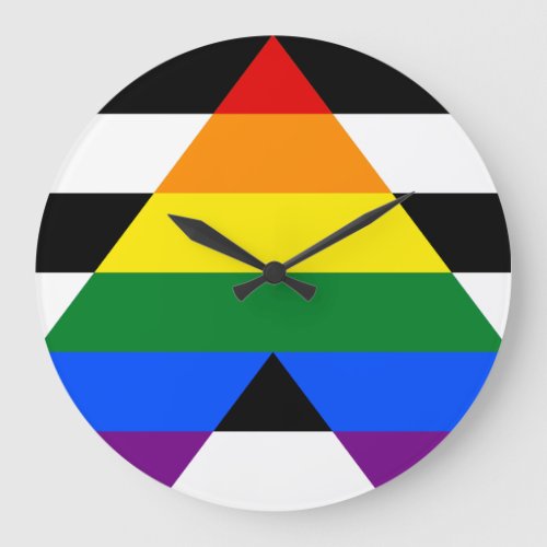 Straight Ally Pride Large Clock