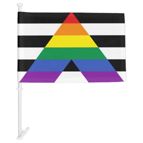 Straight Ally Pride LGBT Car Flag
