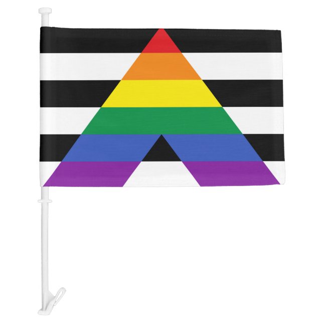 Straight Ally Pride LGBT Car Flag (Front)