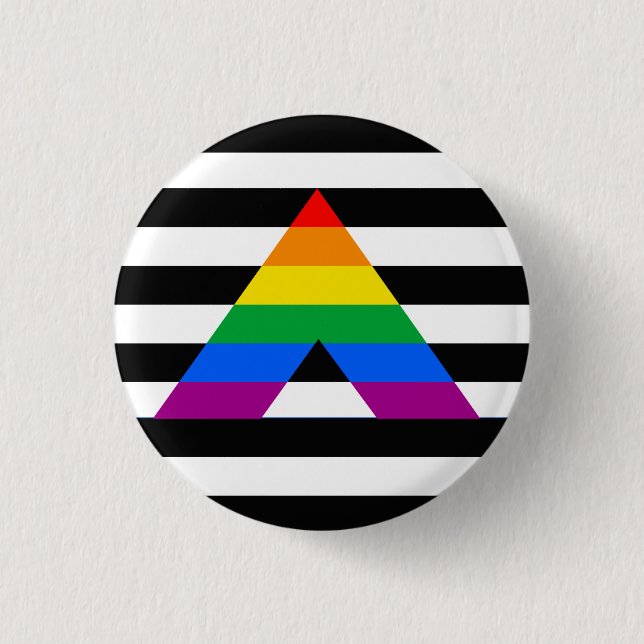 Straight Ally Pride Pinback Button (Front)