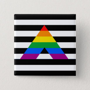 Straight Ally Pride Pinback Button
