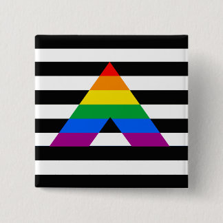 Straight Ally Pride Pinback Button