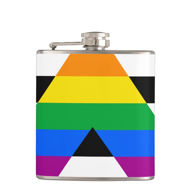 STRAIGHT ALLY PRIDE.png Flask (Front)